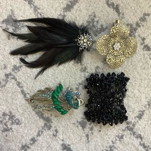 Assorted hair accessories lot gatsby style
